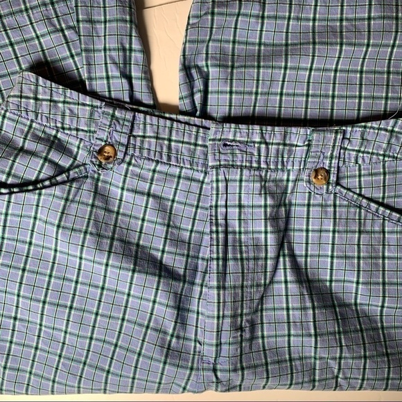White Stag blue plaid stretch capris pants size 12 - Picture 4 of 10